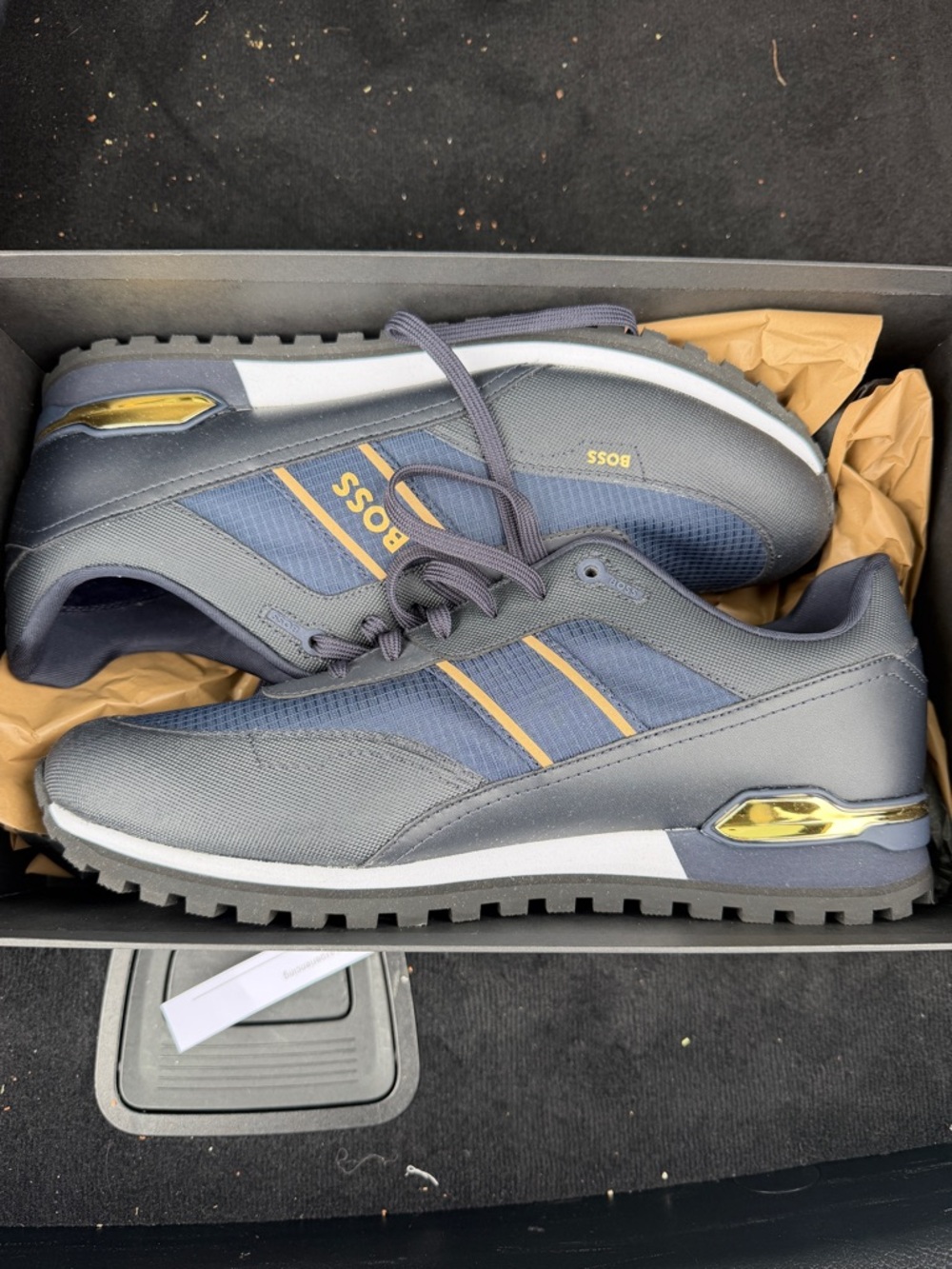 BOSS Medium Grey Men’s Sneakers Boxed